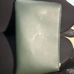 Green Leather wristlet